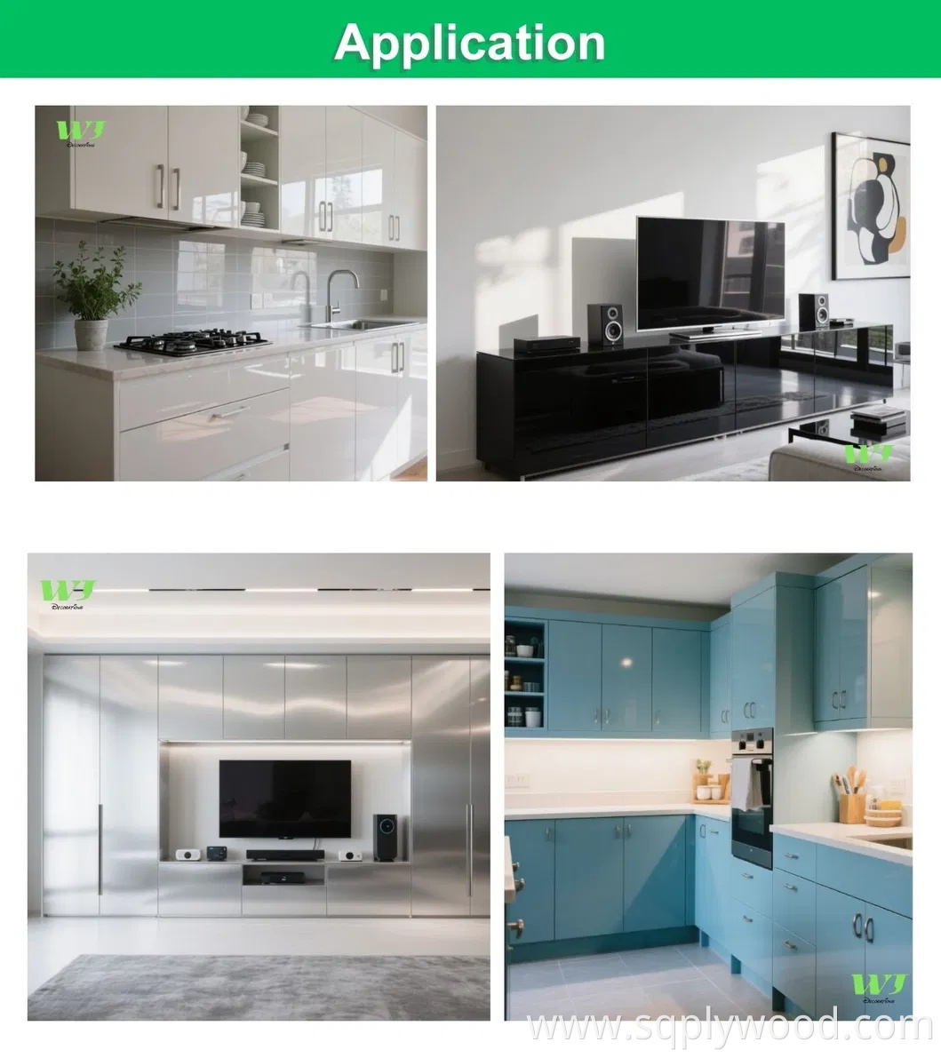 16mm High Glossy / Acrylic UV/ Metallic Medium Density Fiberboard Melamine MDF